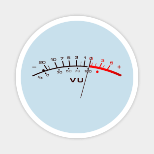 Volume VU Meter Vintage Audio Engineer Recording Studio Magnet